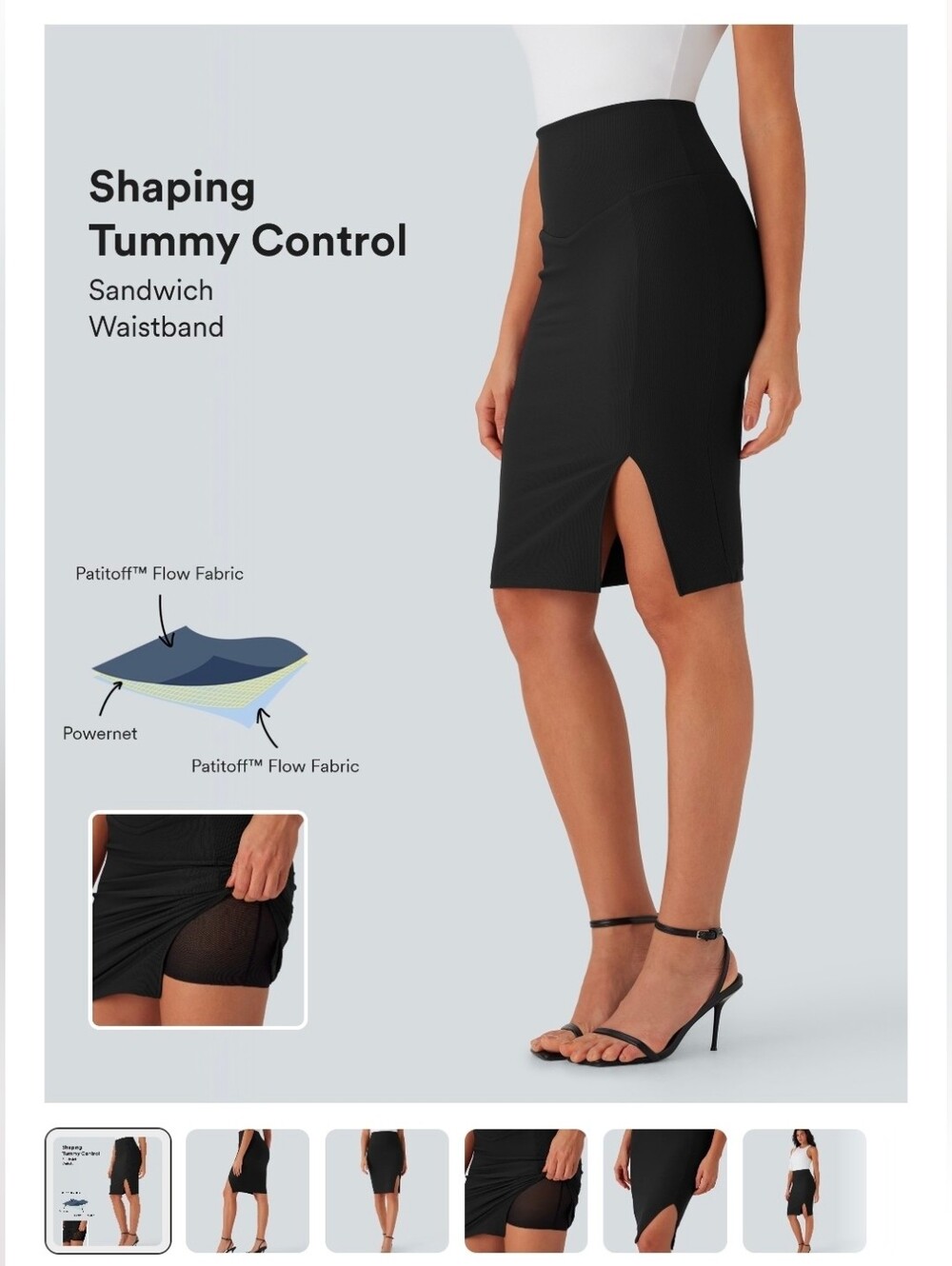 Halara Patitoff Flow High Waisted Tummy Control Pencil Skirt